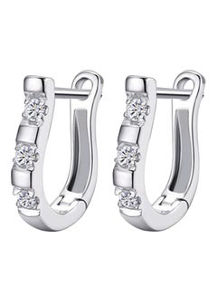 Silver Plated Gemstone Studded Harp Earrings