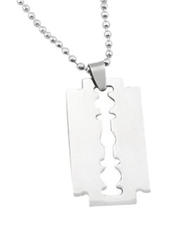 Stainless Steel Razor Shape Pendant Necklace