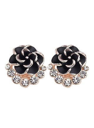 Rhinestone Camellia Flower Stud Earrings - v1521632762/N13624525A_1