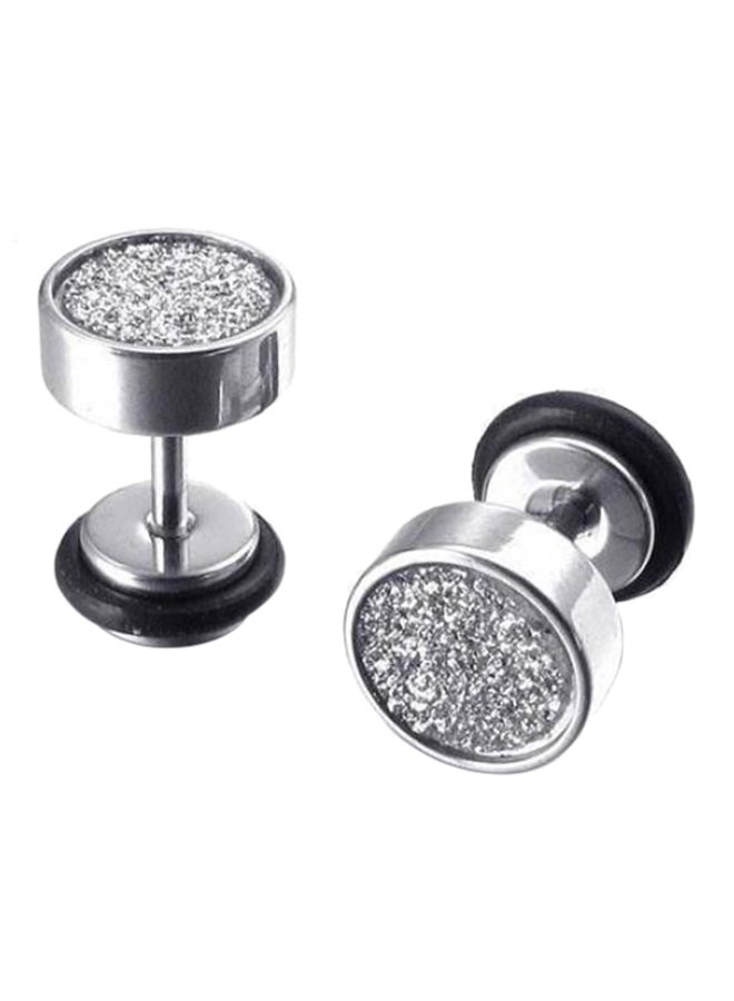 Bluelans - 316l Stainless Steel Barbell Stud Earrings - Image 1