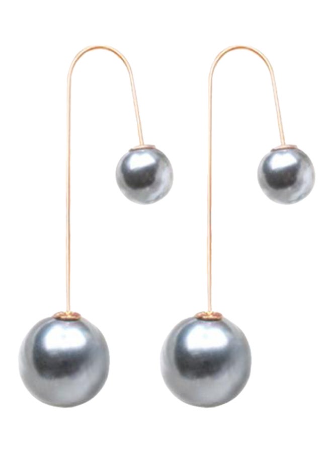 بلولانز أقراط متدلية مزوّدة بكرة من اللؤلؤ الصناعي