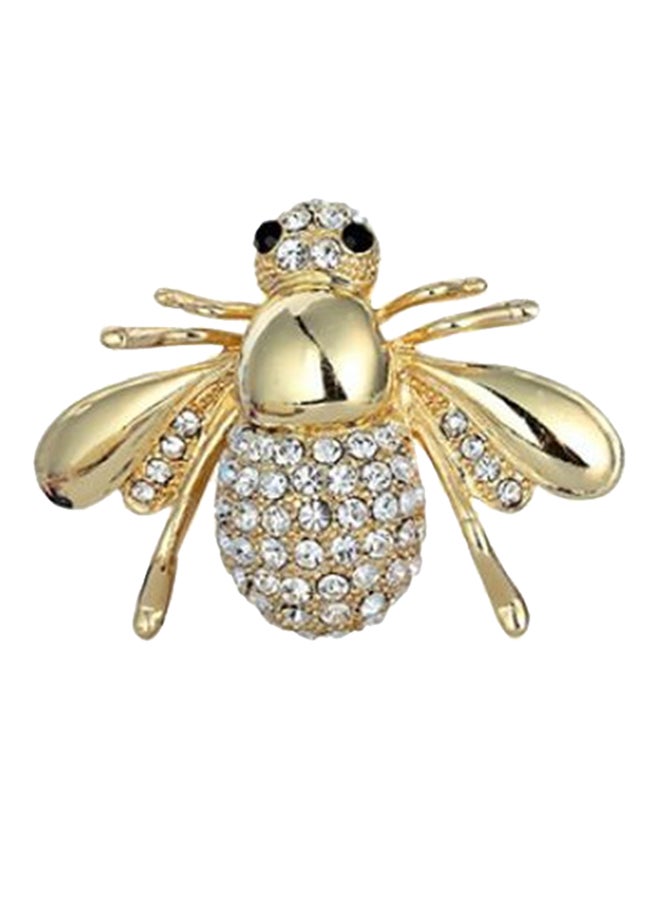Bluelans Rhinestone Studded Honey Bee Brooch