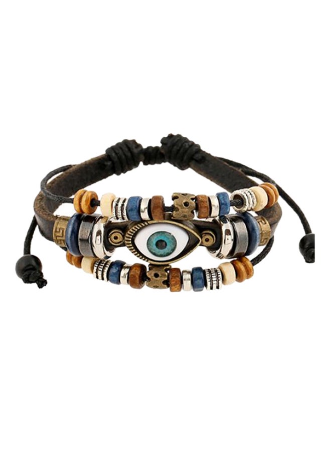 سوار مصنوع يدوياً من الجلد الصناعي وقابل للتعديل