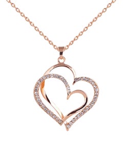 Rhinestone Double Heart Pendant Necklace - v1521632801/N13624769A_1