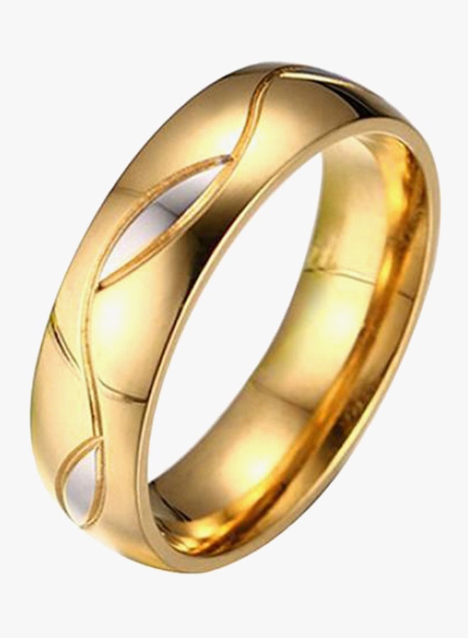 Bluelans 18K Gold Plated Zirconia Wedding Band - Image 2