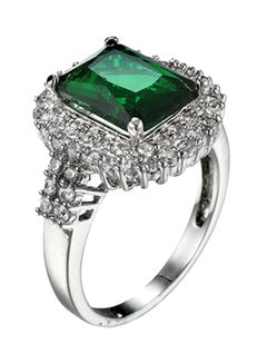 Silver Plated Zircon Studded Wedding Ring
