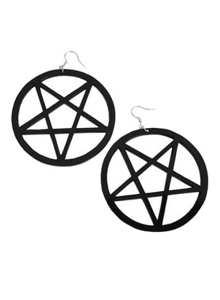 Acrylic Hollow Pentacle Dangle Earrings - v1521632852/N13624984A_1