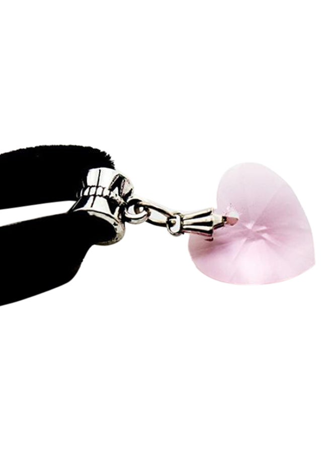 Bluelans Rhinestone Heart Shaped Choker 