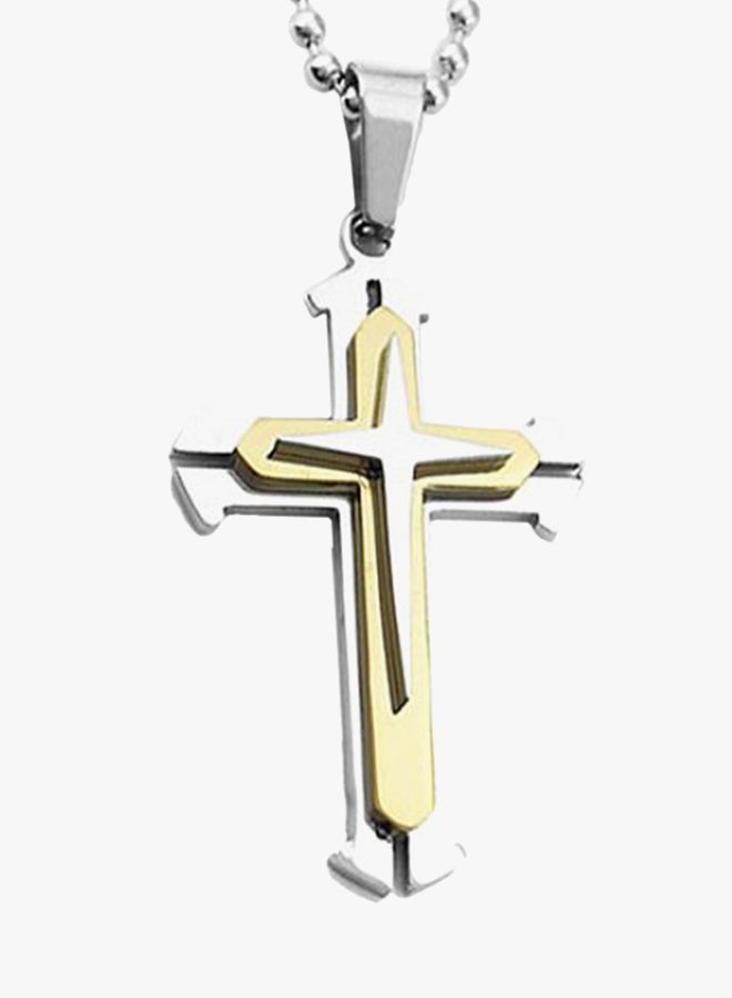 Bluelans - Stainless Steel Cross Pendant Necklace - Image 1