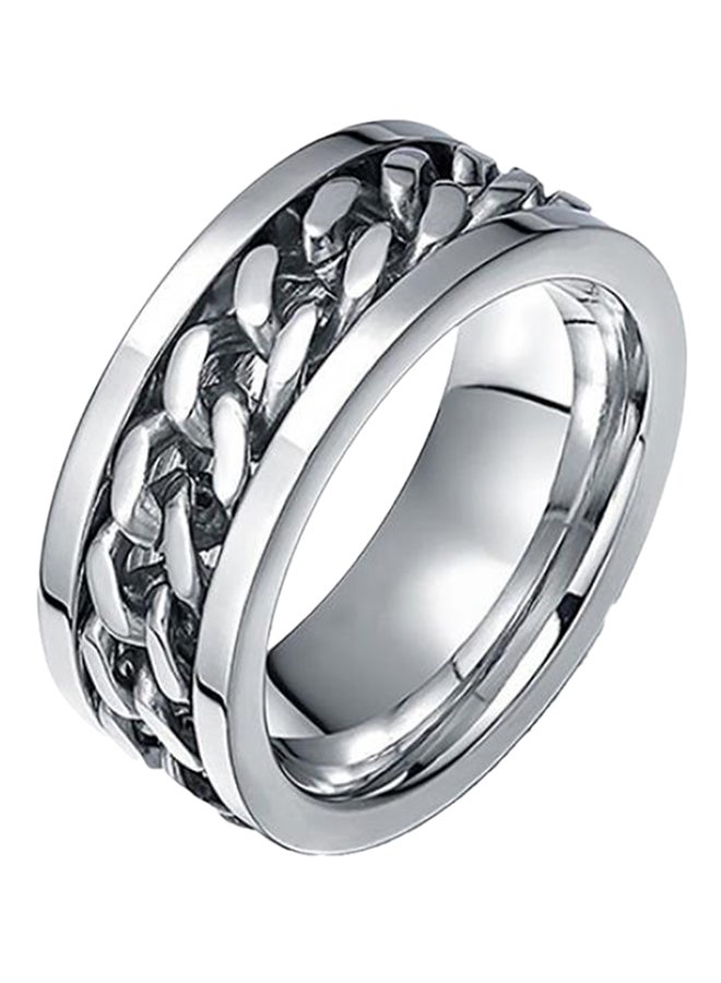 Bluelans - Stainless Steel Inlaid Band Ring - Image 1