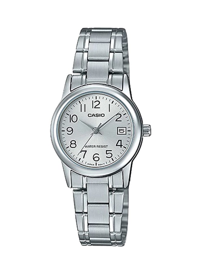 CASIO Women's Stainless Steel Analog Watch LTP-V002D-7B - 25 mm - Silver - Image 1