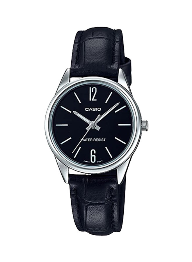 CASIO Girls' Women's Leather Analog Watch LTP-V005L-7B - 28.2 mm - Image 1
