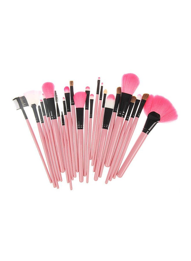 24-Piece Professional Makeup Brush Set Pink