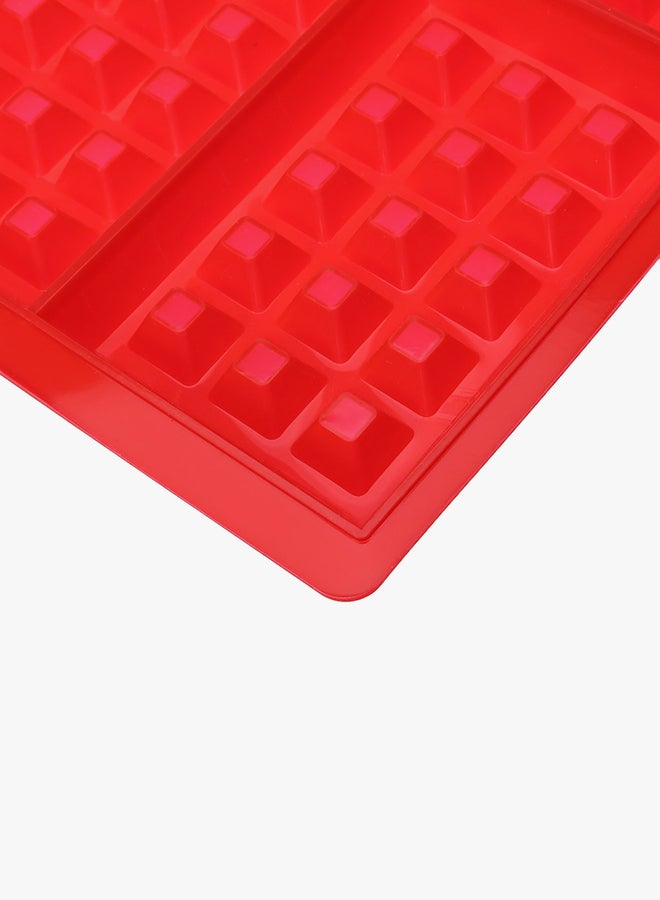 Generic - 4-Cavity Waffles Cake Baking Mould Red - Image 1