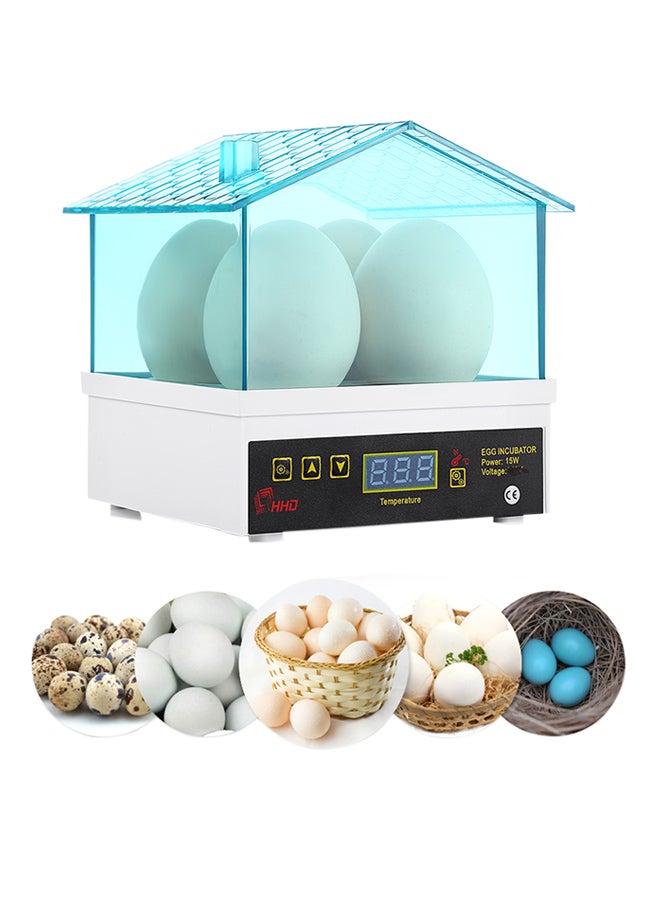 HHD 4-Egg Mini Electric Incubator YZ9-4 Blue/White - Image 1