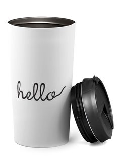 LOUD UNIVERSE Travel Tumbler With Sip Lid White/Black 9 x 17cm 