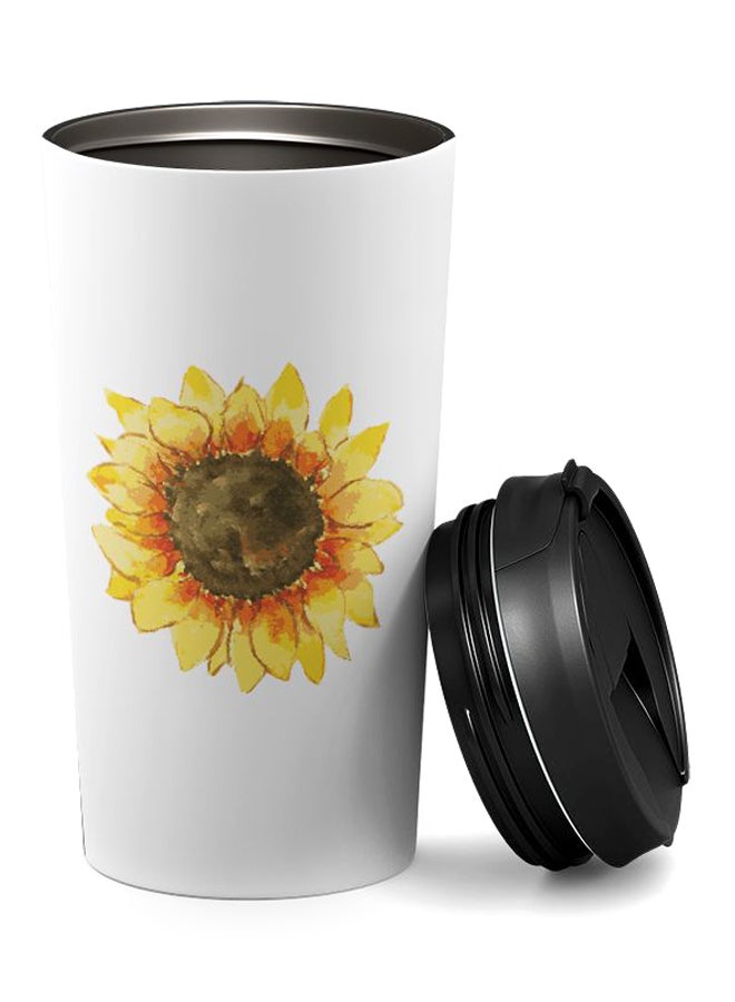 LOUD UNIVERSE Travel Tumbler With Sip Lid White/Black 9 x 17cm 