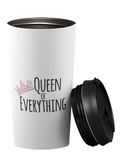 LOUD UNIVERSE Travel Tumbler With Sip Lid White/Black 9 x 17cm 
