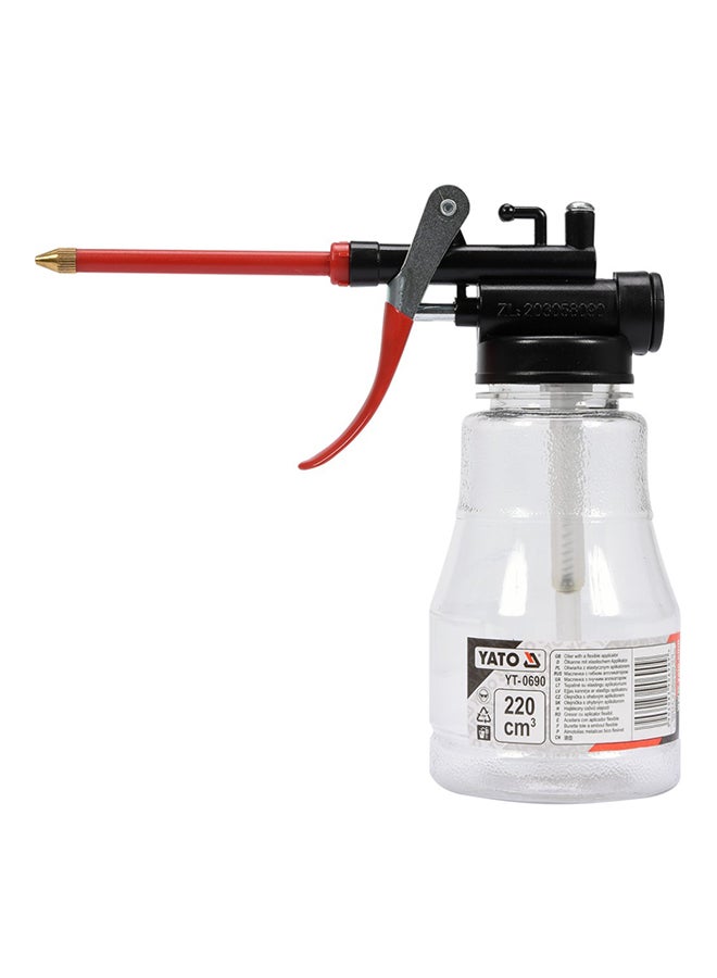 Yato Oil Can With Flexible Applicator Red/Black 220ml  - Image 1