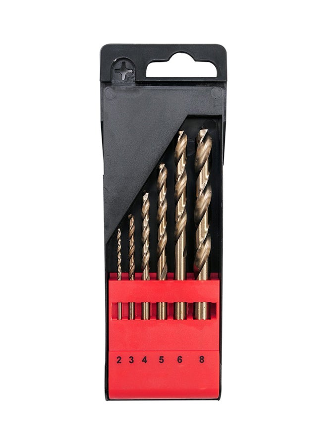 Yato 6-Piece Co-HSS Twist Drill Bit With Plastic Box Gold 2, 3, 4, 5, 6, 8ml  - Image 1