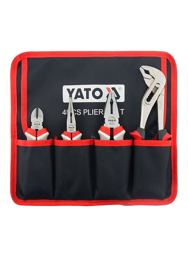Yato 4-Piece Plier Set Red/Black