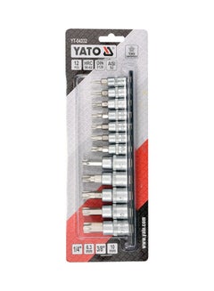 12-Piece Torx With Security Socket Bit Silver