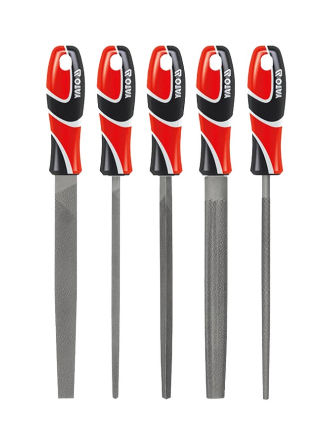 Yato 5-Piece Steel File Set Red/Black 