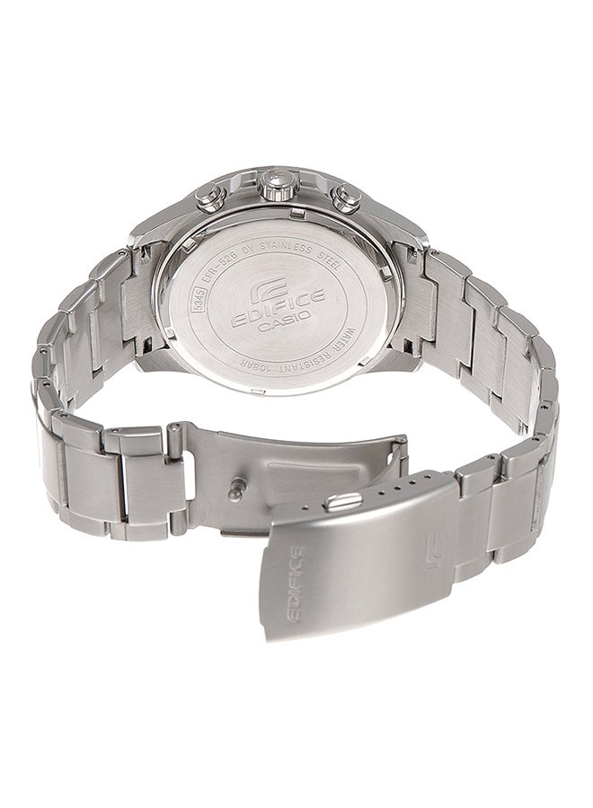 كاسيو ساعة يد بعقارب وسوار من الإستانلس ستيل طراز EFR-526D-1AVUDF - قياس 49 مم - فضي للرجال - Image 2