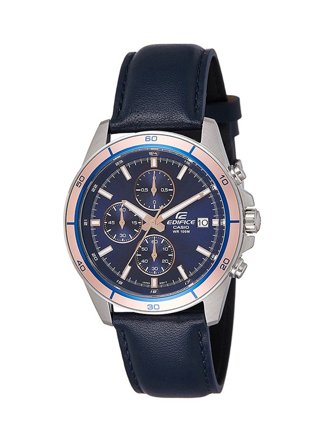 كاسيو ساعة يد إديفيس كرونوغراف طراز EFR-526L-2AVUDF - قياس 43 مم - لون أزرق للرجال - Image 1
