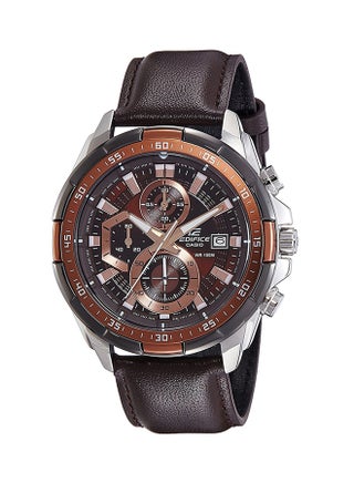 ساعة يد بعقارب وسوار من الجلد طراز EFR-539L-5AVUDF men - v1521811690/N13795106A_1