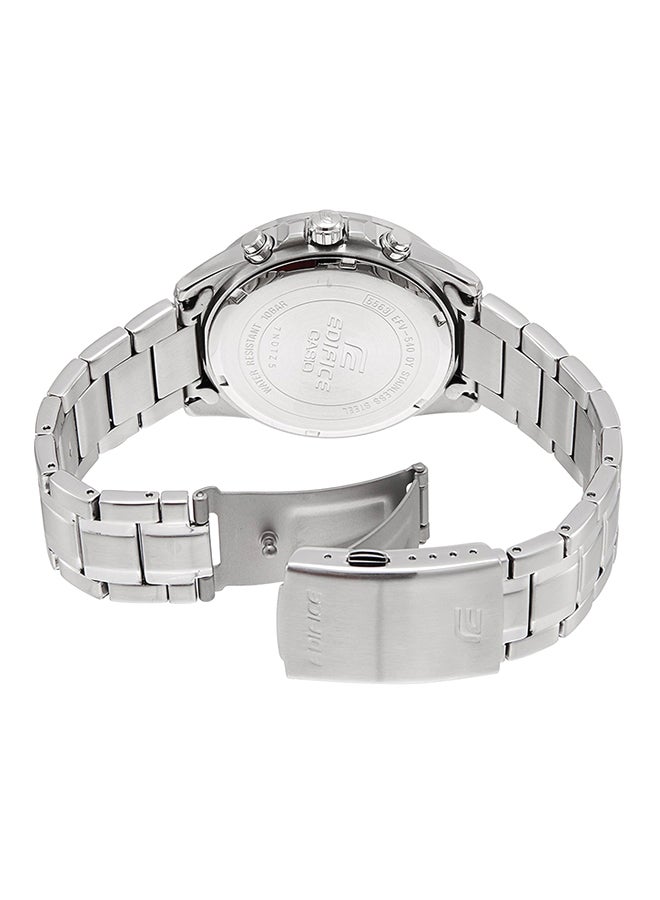 كاسيو ساعة يد إديفيس كرونوغراف طراز EFV-540D-1A9VUDF - قياس 44 مم - لون فضي للرجال - Image 2