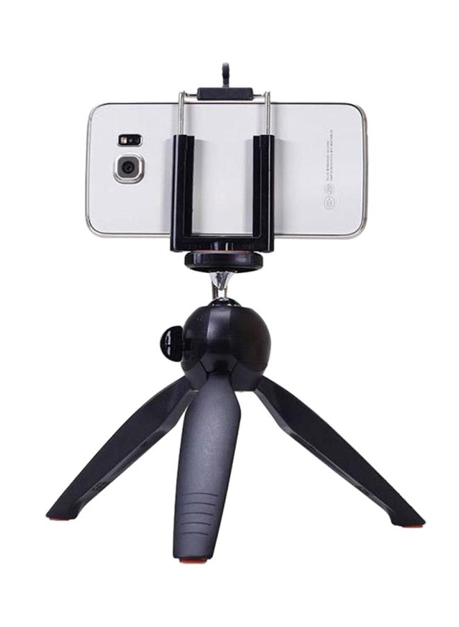 Mini Tripod With Phone Holder Clip Black 
