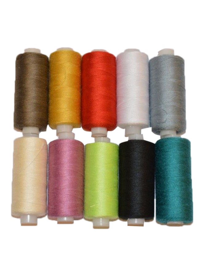 Fashion Fun 10-Piece Sewing Thread (Pack F) Set MSM-5050 Blue/Yellow/White 125grams 