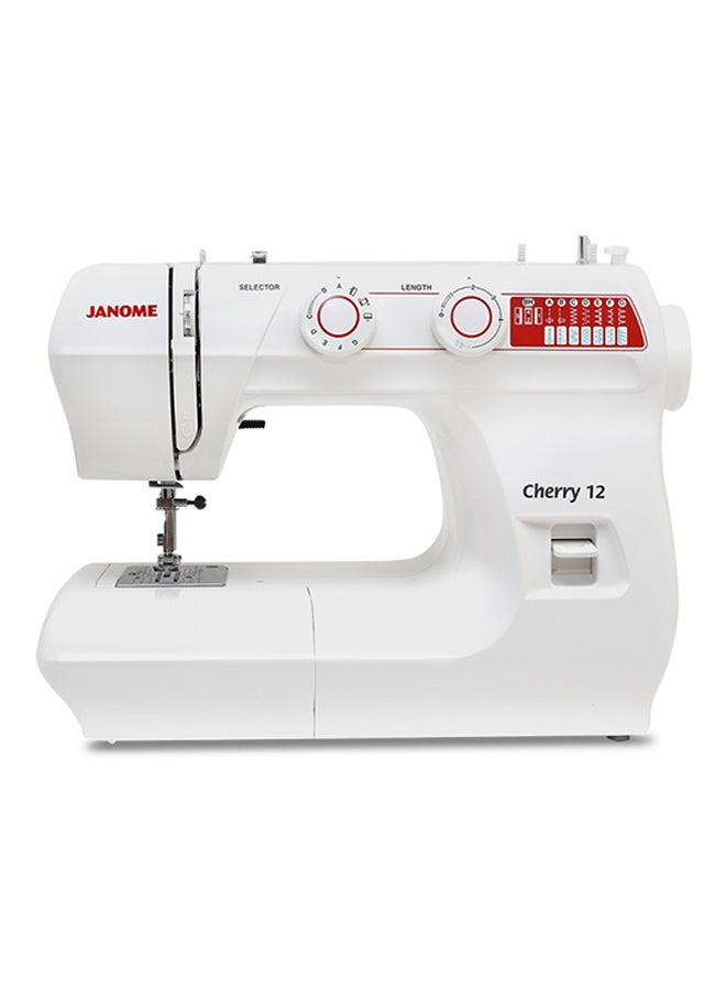 Janome Cherry 12 LE High Speed Sewing Machine 52202 White