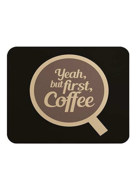 Flexible Non-Slip Thick Neoprene Mousepad Black/Brown