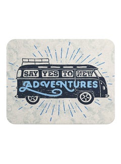 LOUD UNIVERSE Flexible Non-Slip Thick Neoprene Mousepad White/Black/Blue 