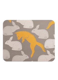 LOUD UNIVERSE Flexible Non-Slip Thick Neoprene Mousepad Grey/White/Yellow 