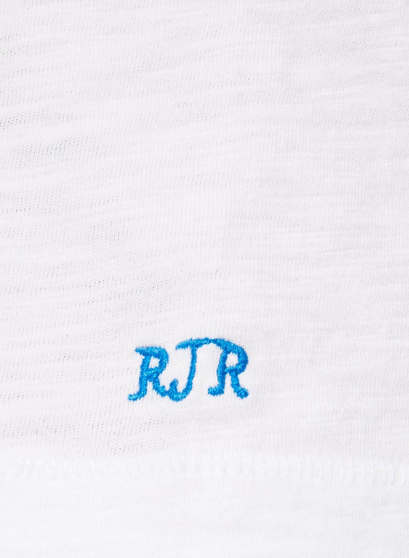 RJR.John Rocha Painted Stripe Print T-Shirt White/Blue