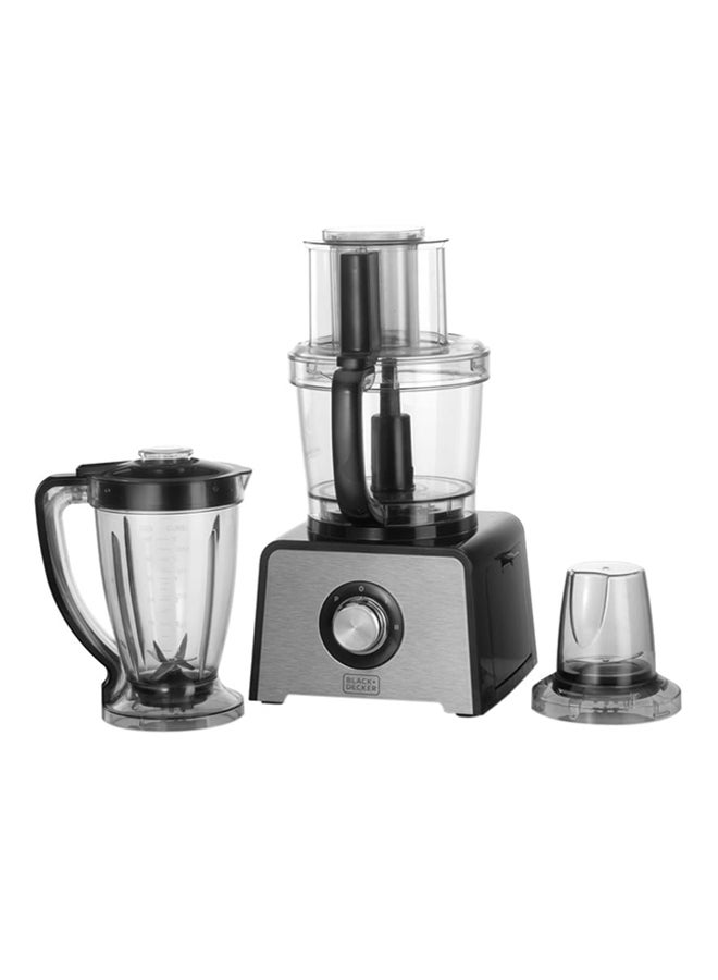 بلاك اند ديكر محضر طعام من البلاستيك بقدرة 800 وات 800.0 W FX810 شفاف/أسود/فضي - Image 1