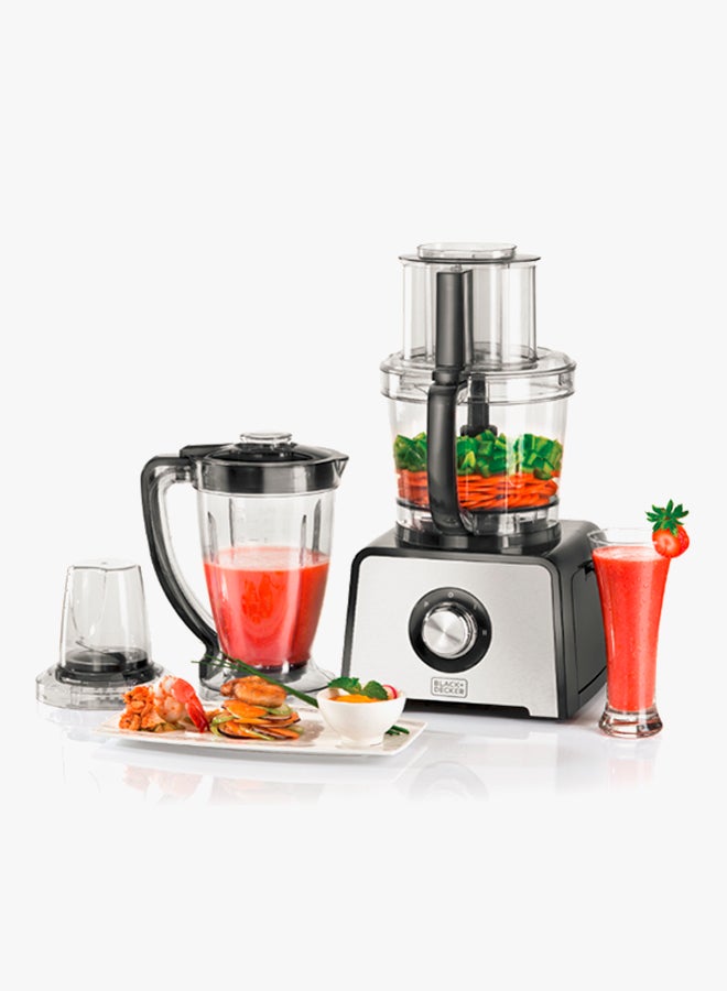 بلاك اند ديكر محضر طعام من البلاستيك بقدرة 800 وات 800.0 W FX810 شفاف/أسود/فضي - Image 2