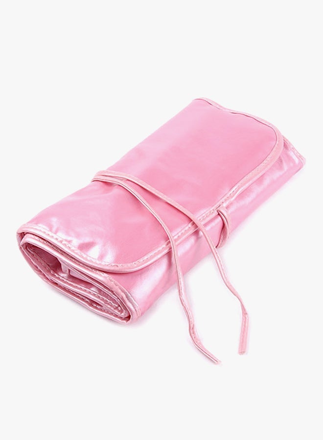 مجموعة فرش لمستحضرات التجميل مكوَّنة من 24 قطعة وردي - Image 3