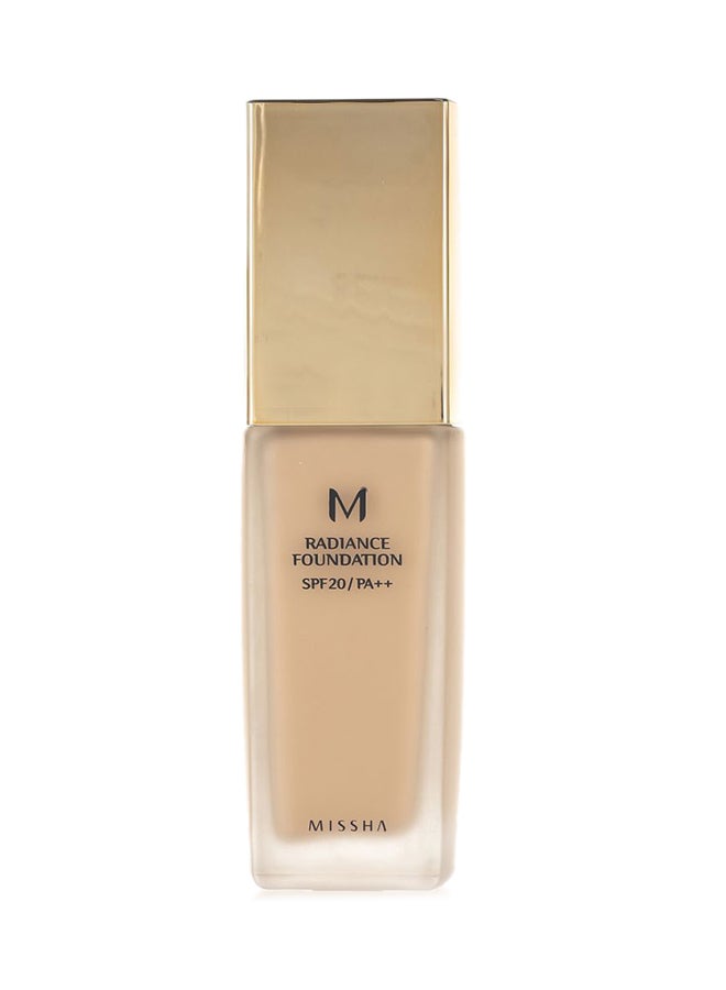 Missha - M Radiance Foundation SPF20/PA++ No.21 Light Beige - Image 1