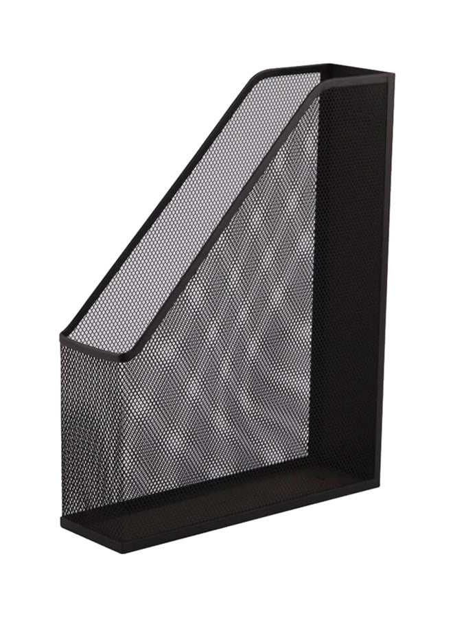 PARTNER Metal Mesh Magazine Organizer Black 
