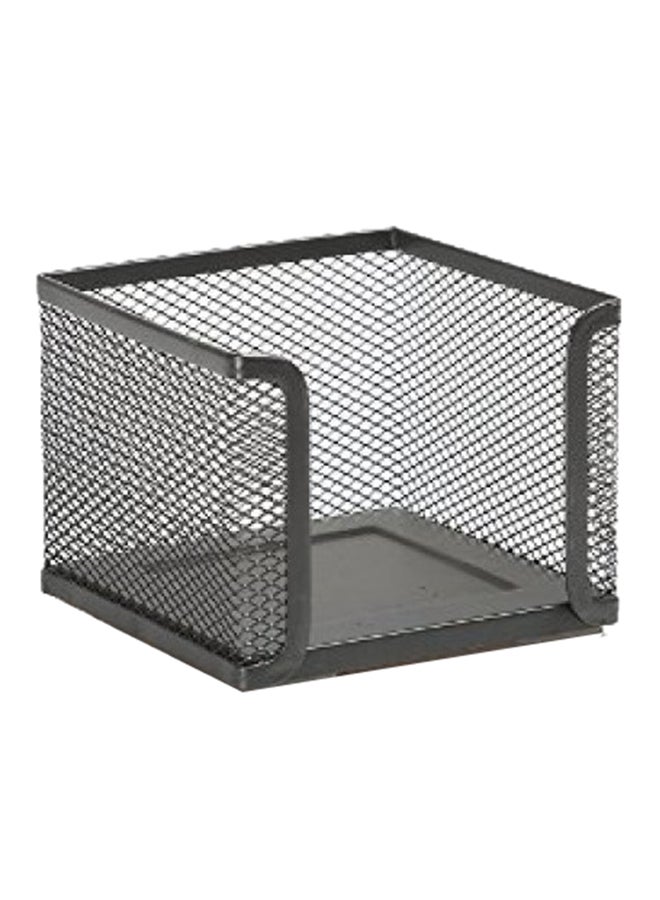 Mesh Memo Cube Holder Black