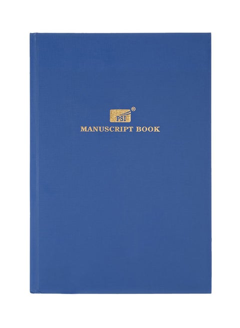 A4 Ruled Manuscript Foolscap Book Blue