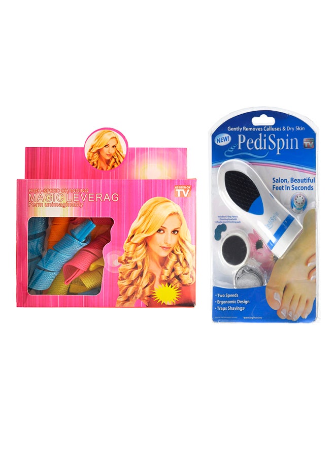 نظام العناية بالقدم مزيل التشققات أبيض/أزرق