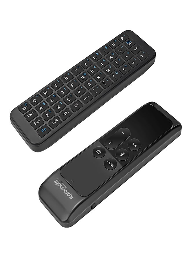 PROMATE - Apple TV Remote Keyboard, Portable Bluetooth Wireless Mini Keyboard with Comfortable Silent Intuitive Keys and Protective Frame for Type, Search, Apple TV 4k, Apple TV 4, SiriKeyboard Black - Image 1