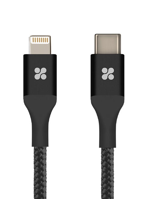 USB Type-C to Lightning Cable, Heavy Duty Nylon Braided 2.4A Type-C to Lightning Sync and Charging Cable with Android OTG Support for MacBook Pro, iPhone X, 8, 8 Plus, Samsung Note 8, S8, S8 Plus Black