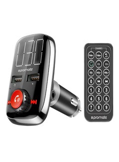 Wireless In-Car FM Transmitter With Dual USB Charging Ports And Smart LED Display SMARTUNE-3 Black
