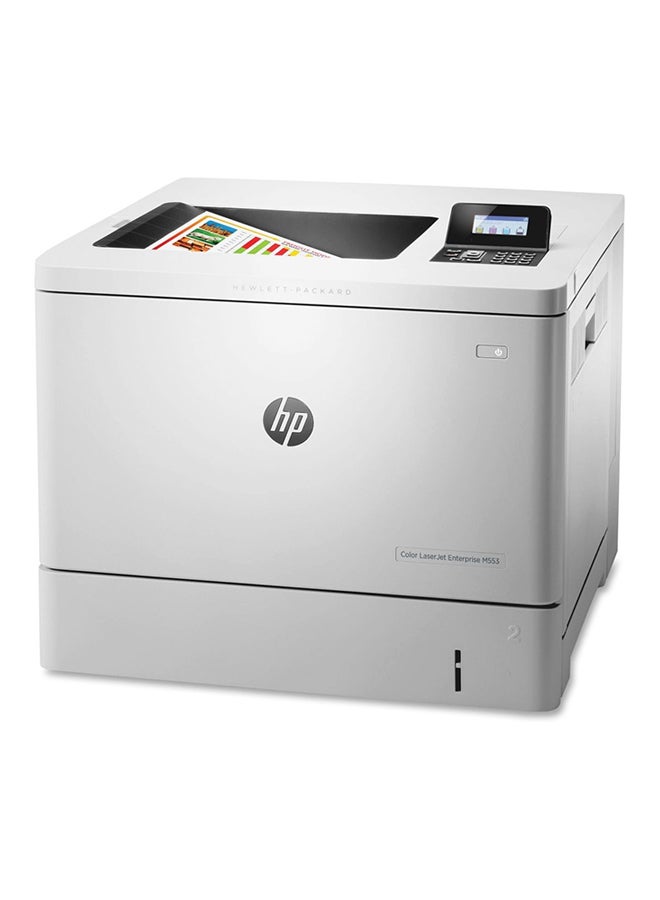 HP - Color LaserJet Enterprise M553dn Printer White - Image 1